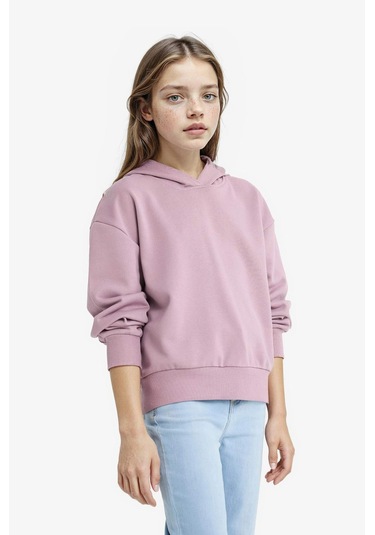 Defacto Kız Çocuk Relax Fit Kapüşonlu Basic Düz Sweatshirt F0008a825aubr347 Bordo Defacto Kız Çocuk Relax Fit Kapüşonlu Basic Düz Sweatshirt F0008a825aubr347 Bordo