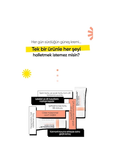 Doğal Kapatıcı Etkili Kore Bb Güneş Kremi Bb Sun Cream Şeftali
