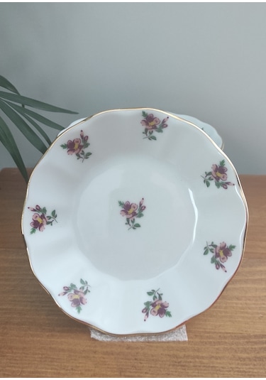 Porland Porselen Gülriz Bordo 11 Cm 12 Adet Çay Tabak