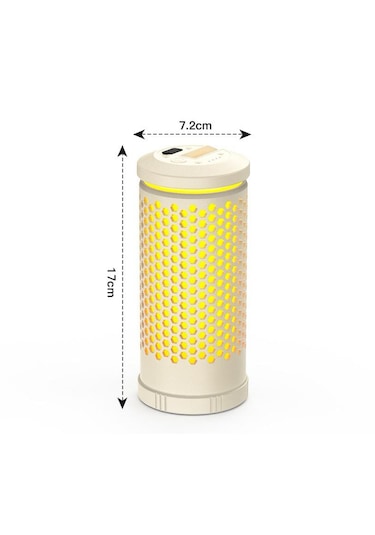 Shufa Glampıng Taşınabilir & Asılabilir Teleskopik Led Kamp Lambası Atmosfer + Aydınlatma, Çok Fonksiyonlu 3500ma Bej