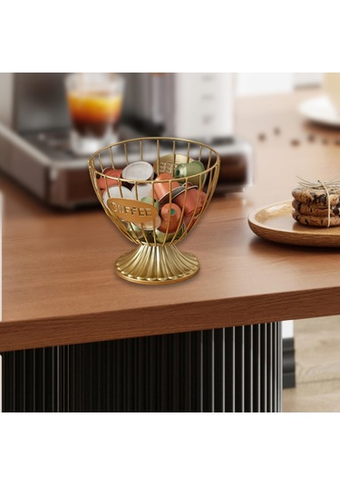 Homyl Kapsül Tutucu Pratik Kahve Pod Düzenleyici Tezgah Ofis Altın