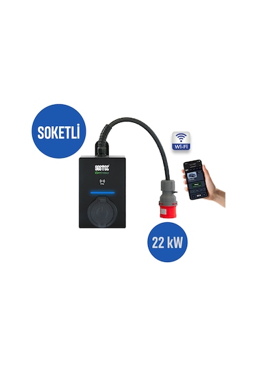 SGSTEC Flex 22kW Soketli Elektrikli Araç Şarj Cihazı