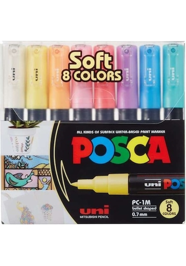 Uni Posca Seti Npc-1m 8lı Soft Renkler