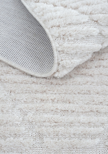 Cool Halı Palazzo Krem Mutfak Halısı Yumuşak Bukle Tezgah Önü Leke Tutmaz Kabartmalı İskandinav Halı