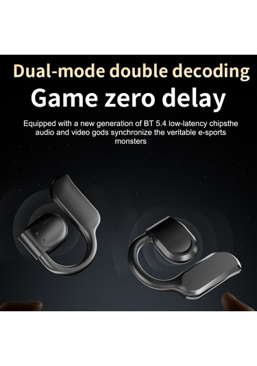 Folinda Gt05 Kulaküstü Açık Kulaaklı Bluetooth 5.4 Kulaklık - Spor İçin Ağrısız Taşıma, Dış Ses Algılama, Uzun Pil Ömrü, Dokunmatik Kontrol, Ipx5 Su Geçirmez, 300mah Şarj Kutusu, Siyah