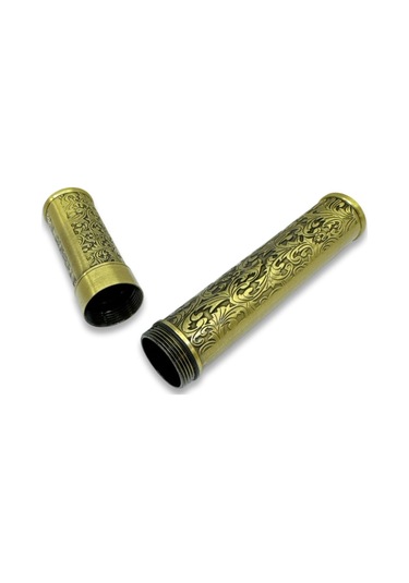 Damascus Desen Metal Puro Kılıfı Tüpü Tekli Gold 50 Ring