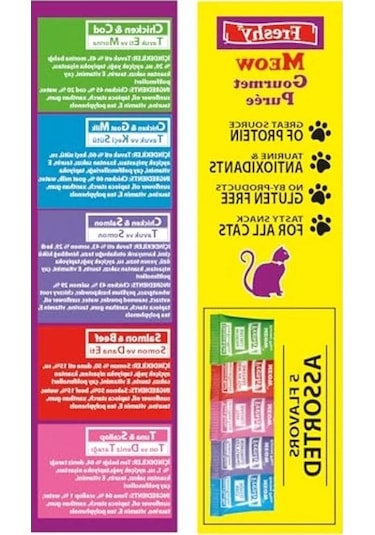 5 Çeşit Gurme Püre Kedi Ödül Maması, 25'li Paket