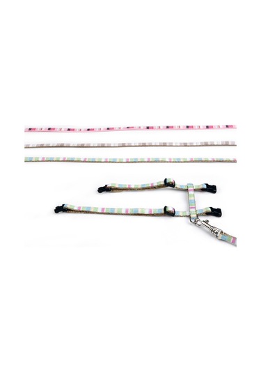 Beeztees Yavru Kedi Göğüs Tasması Ve Gezdirme Kayışı, 120cm, Pembe, 15-33cm