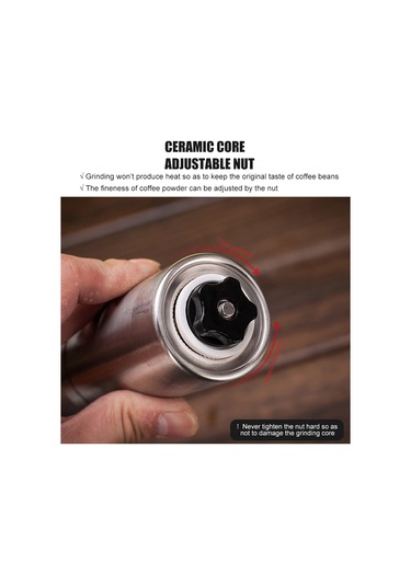 Konesam 304 Çelik El Coffee Değirmeni - Seramik Çekirdek, Ayarlanabilir İnceklik, Taşınabilir, 40g Kapasite, Kahve/fındık/ Tahıllar Üzerinde Kullanılabilir Diğer
