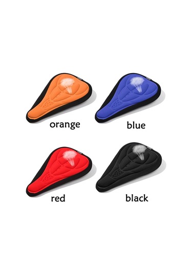 Siyah Spor Malzemeleri Sele Kılıfı Yumuşak Yastık Bisiklet Koltuğu Kapağı Bisiklet Jel Pedi Bisiklet 3d Yastık Siyah