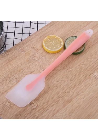 Turuncu Silikon Spatula Krem Pişirme Kazıyıcı Yapışmaz Pasta Spatula Isıya Dayanıklı Çerez Pasta Kazıyıcı Pişirme Mutfak Pasta Araçları