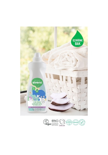 Siveno %100 Doğal Çamaşır Suyu Bitkisel Lavanta Çay Ağacı Tüm Yüzey ve Kumaşlarda 700 ML