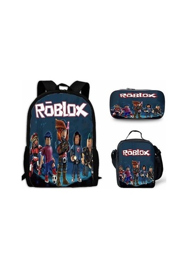 3 Adet / Takım Roblox Okul Çantası Anime Öğrenciler Sırt Çantası Seyahat Çantası İle Kalem Çantası Öğle Yemeği Çantası Hzkj0z Diğer