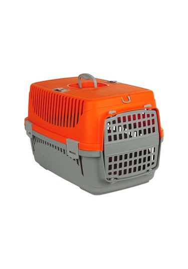 Pribor Hz-100 Kedi Köpek Evcil Hayvan Taşıma Çantası Box Orta Boy Çok Fonksiyonlu Turuncu Gri