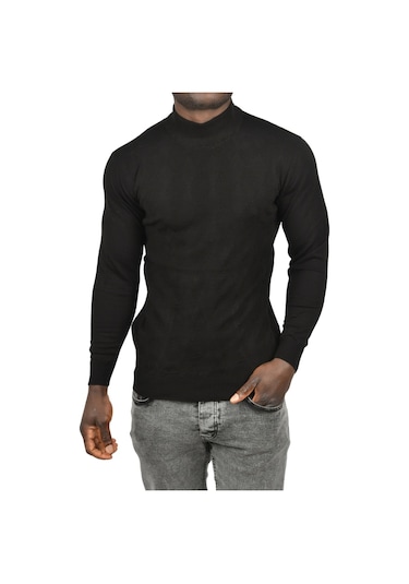 Deepsea Erkek Siyah Dar Kesim Baklava Desenli Yarım Boğazlı Yaka Triko Yarım Balıkçı Yaka Kazak 2505506 Siyah Deepsea Erkek Siyah Dar Kesim Baklava Desenli Yarım Boğazlı Yaka Triko Yarım Balıkçı Yaka Kazak 2505506 Siyah