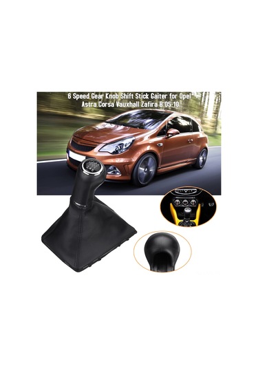 Opel Astra Corsa Vauxhall Zafira B 05-10 İçin 6 Hız Vites Topuzu Değiştirme Çubuğu Kılıfı Siyah