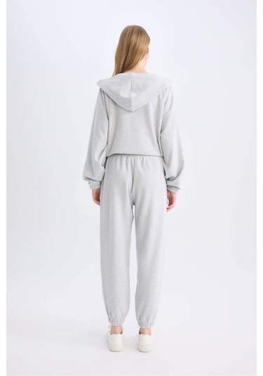 Defacto Coool Beli Paçası Lastikli Basic Düz Jogger Eşofman Altı E1478AX24WNGR210 Gri