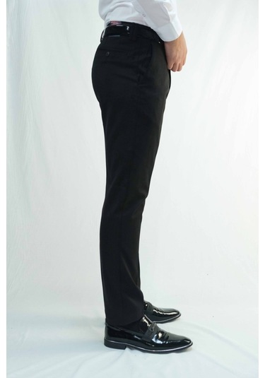 Erkek Siyah Klasık İçi Kaplama Pantolon Siyah