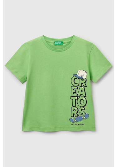 United Colors Of Benetton Erkek Çocuk T Shirt A.yeşil 3ı1xg10ıj-1416 YESIL
