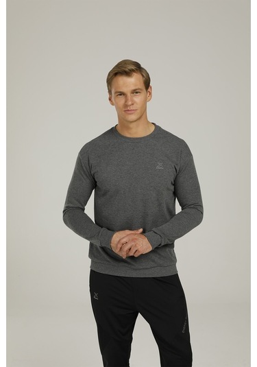 Kinetix Sn90 Basıc C-neck Sweatsh Gri Erkek Sweatshirt