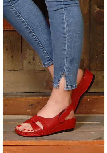 Roy Jones 1817 Kırmızı Comfort Casual Anatomik Sandalet Kırmızı