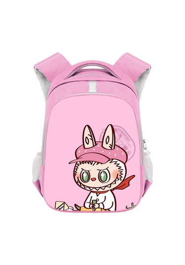 Bubblemall, İlkokul Öğrencileri İçin Şık Ve Büyük Kapasiteli Çift Omuzlu Çocuk Çantası, Moda Ve Rahat Tasarım Lacivert - Beyaz