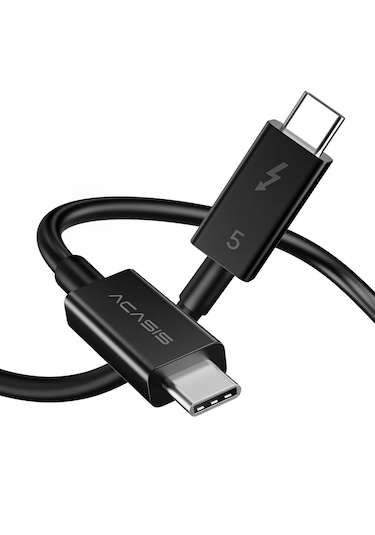 Acasis 1m Thunderbolt5 80Gbps 8K 60Hz 120Gbps,240W,Type-C Kablo