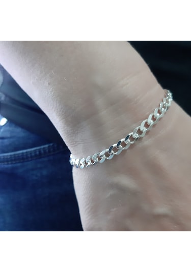 925 Ayar Gümüş Gurmet Model Erkek Bileklik 5.2  Mm