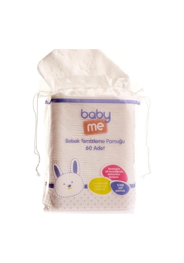 Baby Me Bebek Temizleme Pamuğu  60 Adet