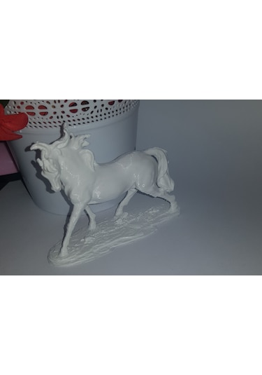 Beyaz At Heykeli Biblo 9.5x7 Cm Özel Tasarım