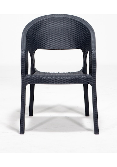 4 Adet Garden Antrasit Sandalye Balkon Bahçe Teras Antrasit