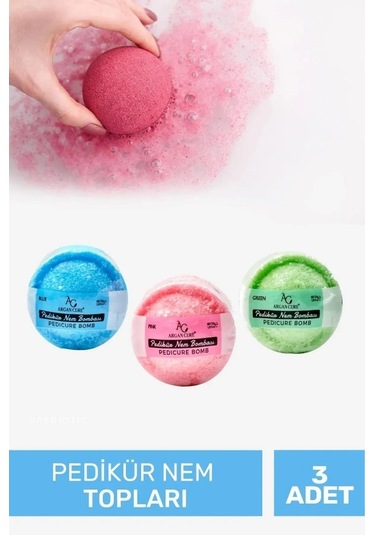 Argan Cure Köpüren Manikür Pedikür Nem Bombası 3'lü