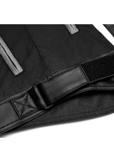 Motosiklet Montu Full Korumalı 4 Mevsim Maxdura Kumaş Ve Pu Deri Motor Mont Siyah Edt