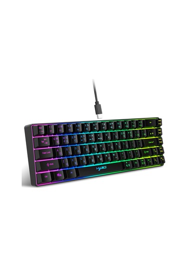 Maiyame Taşınabilir 68 Tuşlu Rgb Oyun Klavyesi, Ergonomik Tasarım, Siyah/beyaz Seçenekli, Usb Bağlantılı