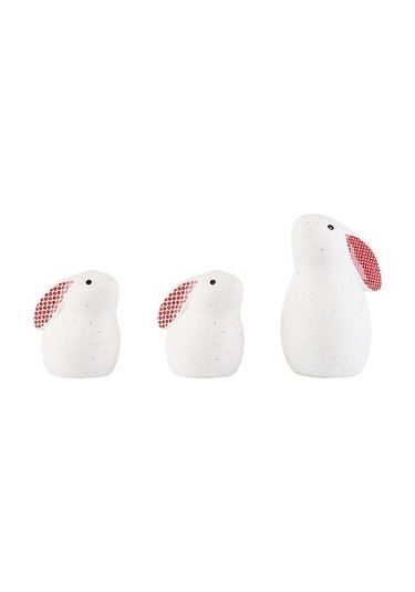 Seramik Tavşan Şekilli Masaüstü Dekorasyonu Porselen El Sanatları