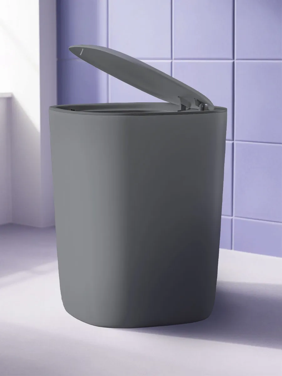 Hausland Kapaklı Plastik Mutfak Çöp Kovası 116779841 Koyu Gri