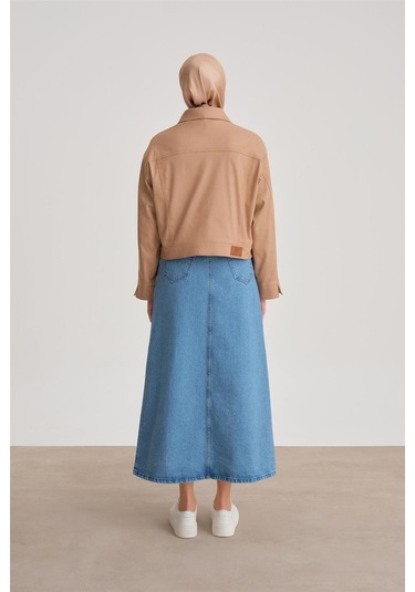 Armine Kısa Denim Ceket 24y5405 Camel-camel Camel