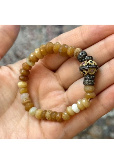 Güneş Taşı Ve Elmas Bileklik 067