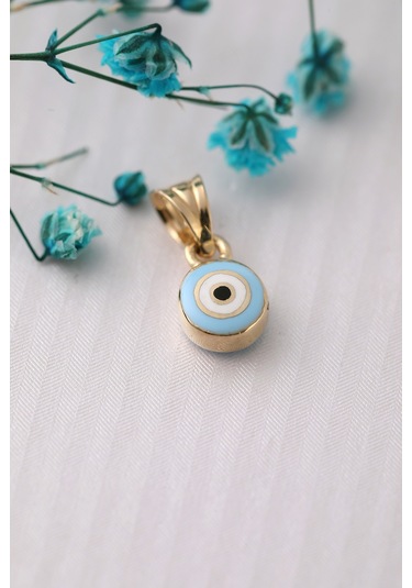 14 Ayar Altın Mini Mineli Göz Kolye Ucu