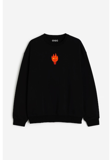 Ogc Ateş V Su Kombin Sweatshirt Siyah