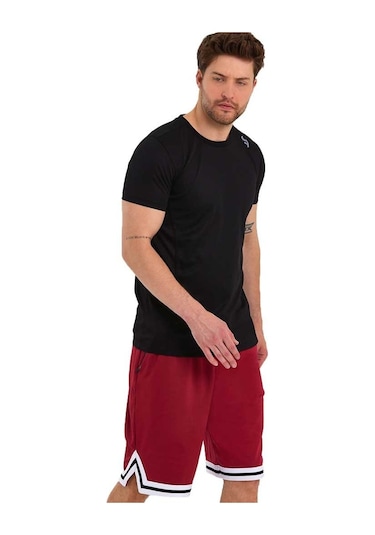 Adams Erkek Polyester Beyaz Şeritli Basketbol Şort 001
