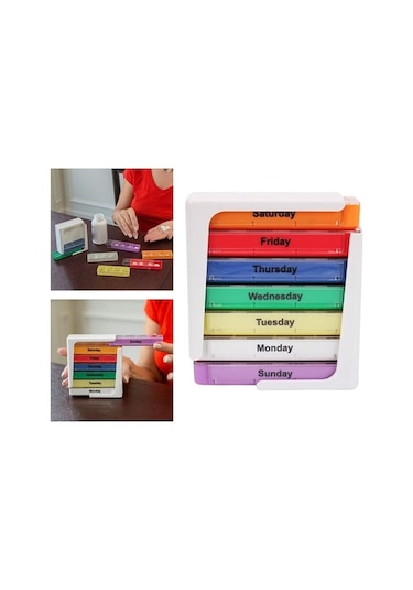 Pazly Yaşlı Suntek Kutusu Hapları Hap Haftalık Gün Düzenleyici 7 Dx Diğer