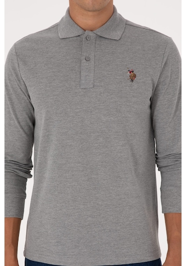 U.s. Polo Assn. Erkek Gri Melanj Sweatshirt 50313772-vr086 Gri Melanj