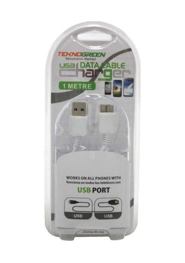 Teknogreen Tku-S02 1M. Samsung Uyumlu Note3-S5 USB Kabl