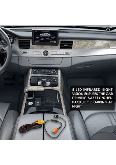 Kangfufeng 8-led Yuvarlak Geri Görüş Kamerası 170 Derece Hd Gece Görüşü Evrensel