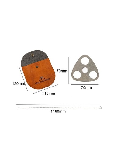 Bloomnest Açık Hava Kamp Piknik Rafı Tencere Braketi 3 Delikli Paslanmaz Çelik Odun Ateşi Üçgen Askısı Metalik, Küçük Boyutlu Tasarım Metalik