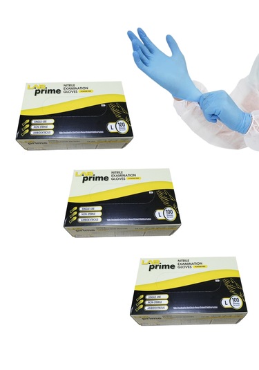 Nitril Eldiven Çok Amaçlı 100 Lü Paket X 3 Adet - L Beden