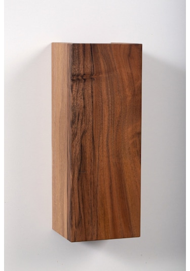 Dcarthuma Yansıtma Tasarımlı Çift Yönlü Ahşap Salon Duvar Aplik Açık Kahverengi