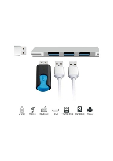 Type-C To 4 USB Hub OTG Çoklayıcı