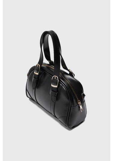 Shule Bags Peggy Oval Çapraz Çanta Siyah Siyah